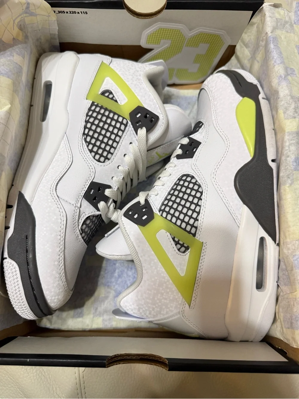 Air Jordan 4 Retro (GS) White/Lemon Twist HJ5990 100 7Y